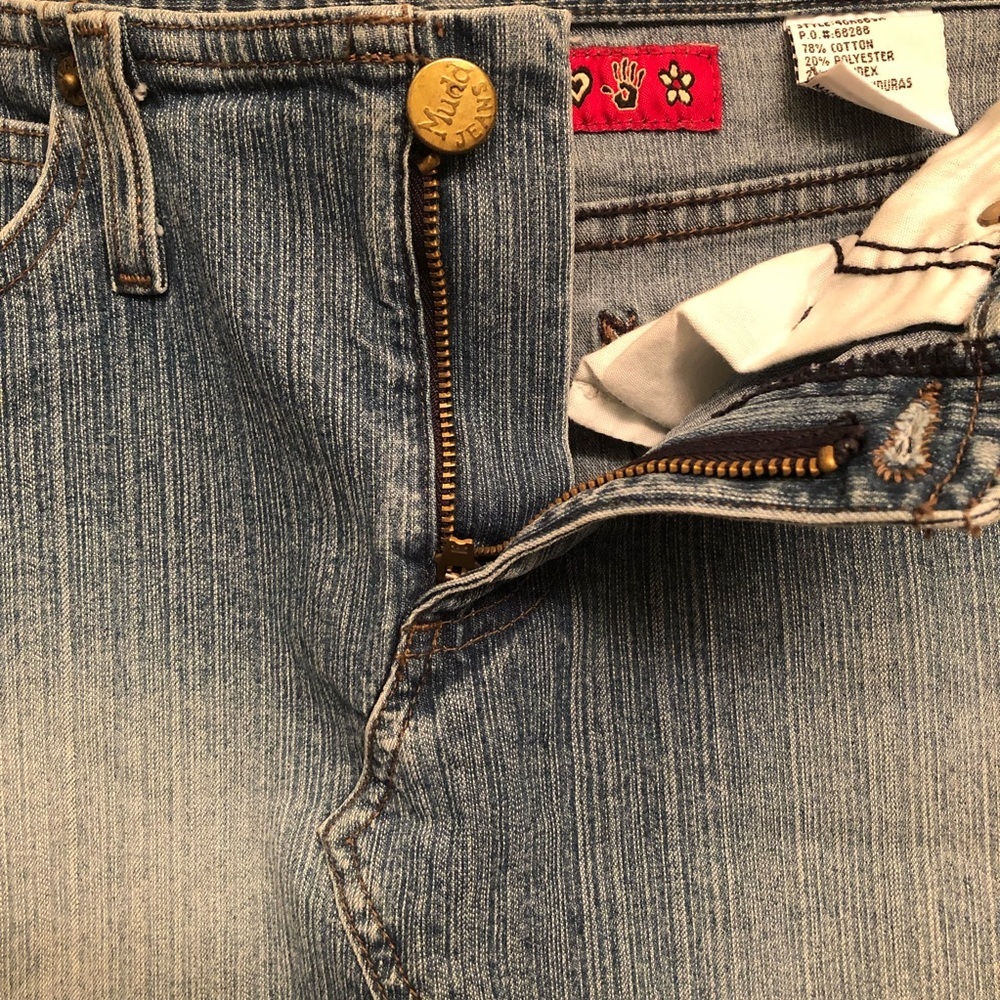 Y2K MUDD Denim Jean Mini Skirt Size 9 Junior —#092 - Picture 5 of 11